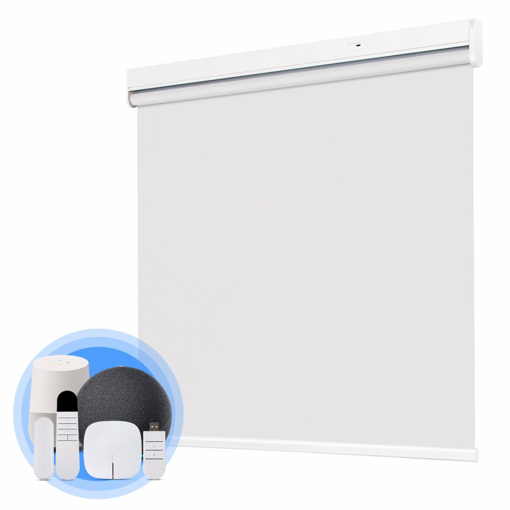 電動式ロールスクリーン：リモコン/音声/アプリ制御で簡単操作 - Grandekor