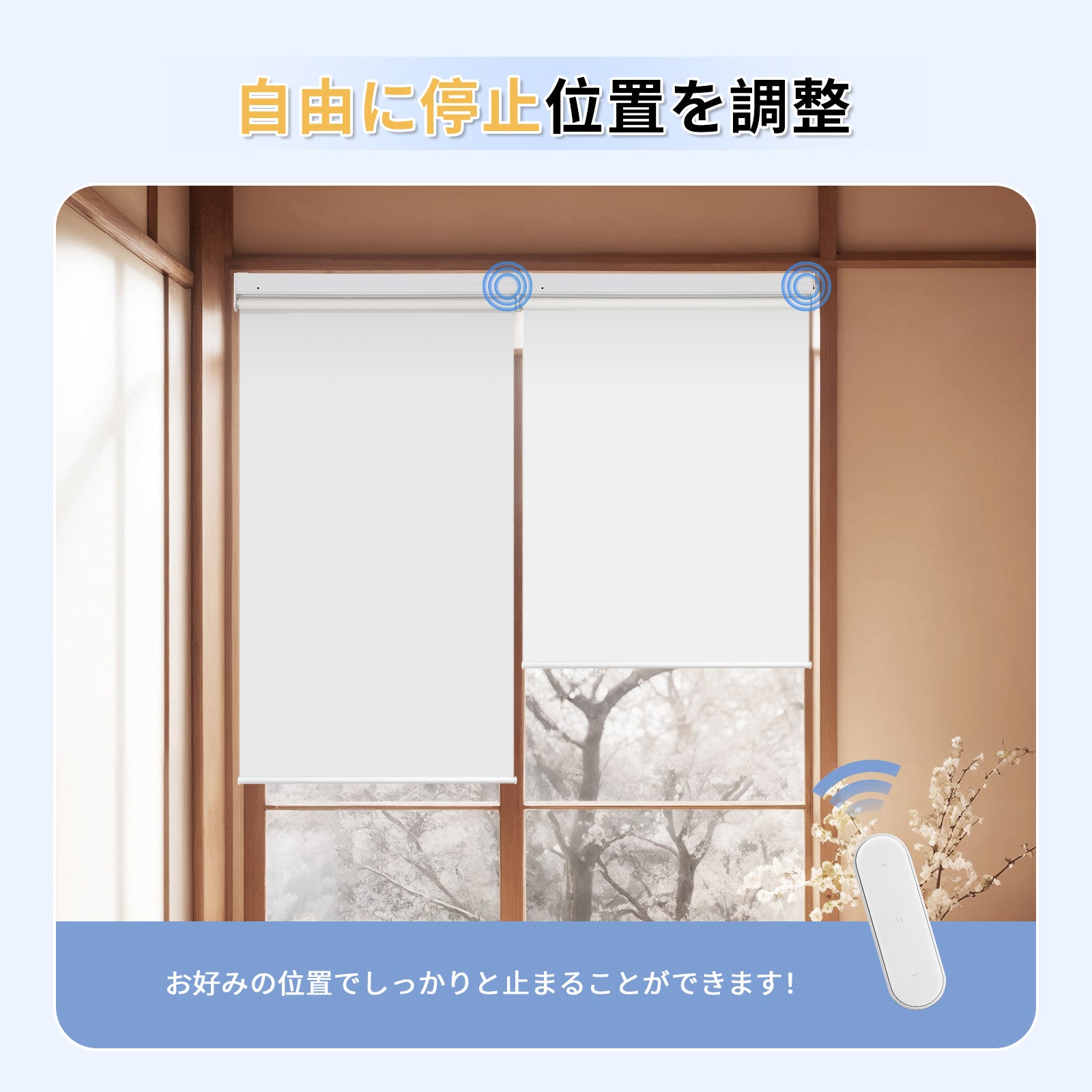 電動式ロールスクリーン つっぱり式ボックス型