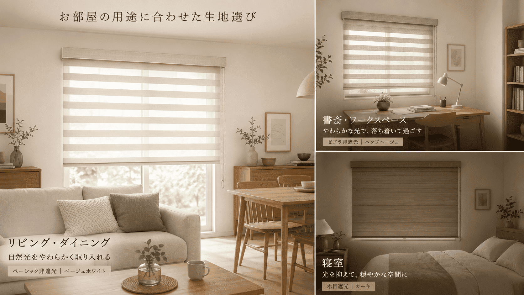 フロントカバー付きチェーン式オーダー調光ロールスクリーン